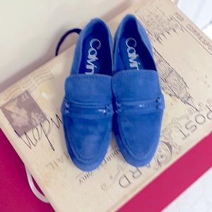 CALVIN KLEIN moccasin royal blue suede